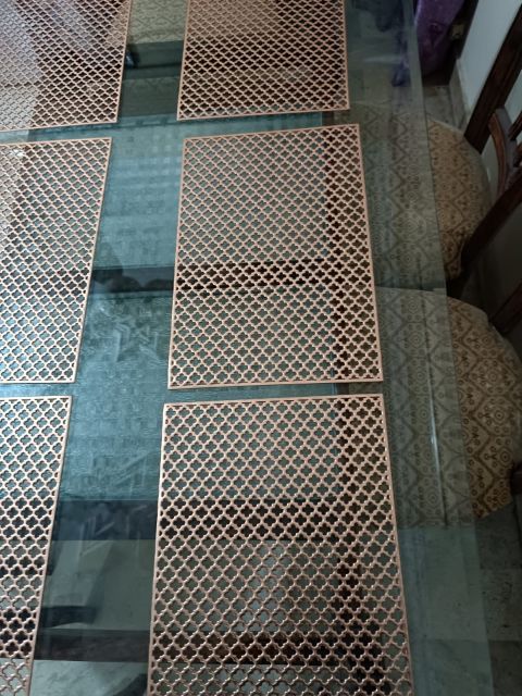 6 Pcs Table Mat & Table Runner Set Heat Resistant Placemats, Stain Resistant Washable PVC Table Mats for Dining Table Woven Placemat