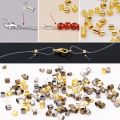 500Pcs 1.5/ 2mm Multicolor Metal Tube Crimp End Beads Cylindrical Crimping Stopper Beads DIY Jewelry Making. 