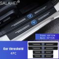 4Pc Door Sill Skuff Plate Sticker With Changan Logo Suitable For Alsvin And Oshan X7 Door Sill Protect Cover. 