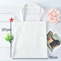 portable simple style white/black shopping cotton bag canvas tote bag for woman. 