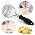 Potato Smasher | Potato Masher | Potato Masher Stainless Steel | Heavy Duty Mashed Potatoes Masher Kitchen Tool for Bean, Avocado, Vegetable Masher (Black). 