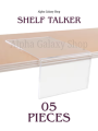 Acrylic Supermarket Shelf Talker Price Tag Holder | Clear Shelf Edge Label Sign Display | Side Loading Shelf Talkers for Retail & Store Display | Transparent Product Label Tag Stand | Alpha Galaxy Shop. 