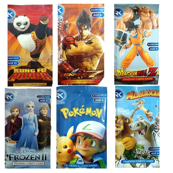 6 Pack - 48 Pcs - Cartoon Card Play Game For Kids