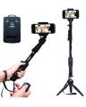 Alphatronix High Quality Yt-1288 Professional Selfie Stick With Tripod Stand - Black. 