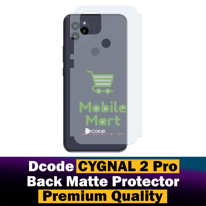 Dcode Cygnal 2 Pro Back Protector Soft Skin Sheet Matte Style For Dcode Cygnal 2 Pro