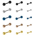 Stainless Steel Earrings Attractive Men Punk Barbell Ear Studs. 