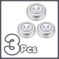 [PACK OF 3 ] Tap Light Led tap touch light Stick-on Push Button Touch Lights | 3 LED Push Touch Lamp | Wardrobe Light | Kitchen Cabinet Closet Night | 3 x lights white color. 