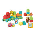 Kids Soft Rubber 19Pcs Building Blocks DIY Assemble Building Bricks Set Children Toys Educational Toys for infants and young Baby chew and play educational Building Blocks Animal Train Set for Kids Boys Girls Best Gift. 