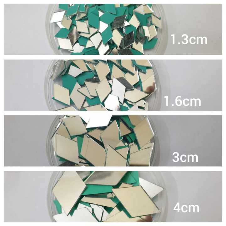 100%20Pcs%20(25%20Pcs%20Each)%20Dimond%20Shapes%20DIY%20Big%20Craft%20Mirrors%20-%20Image%202