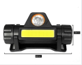 Portable mini High Power LED Headlamp Built-in Battery T6+COB USB Rechargeable Headlight Waterproof Head Torch Head Lamp Super Bright 3 Led Rechargeable Headlamp - Multicolor USB Charging Powerful Flashlight XPE COB LED Flash Light Flashlight. 