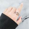 wish cross-border Internet celebrity three-ring smart ring ins wish transfer beads light luxury exquisite index ring female wholesale. 