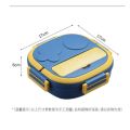 Tedemei original stainless lunch box 2 Grid/Compartments with spoon air tight lunch box. 