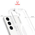 YOUKSH MagSafe Case For Samsung S24, Clear Case With Charging Compatible, Shock Proof With Built-In Air Bag. 