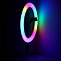 RGB LED Ring Light with Mobile Phone Holder 26cm (10 inch)– Adjustable Soft Light for Selfie, TikTok, YouTube, Makeup & Live Streaming. 