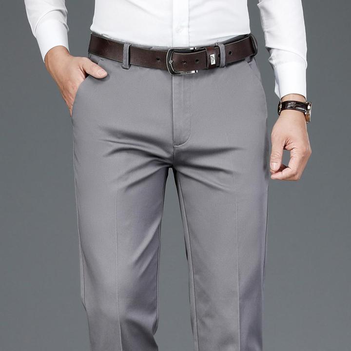Mens Pants in Grey Color and Cotton Jeans Material Regular Fir
