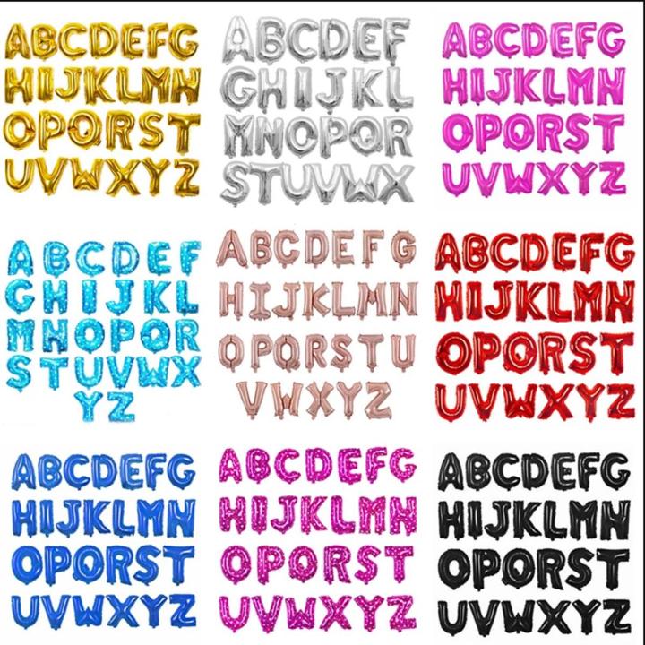 Alphabet Letter A-Z Aluminum Helium Foil Balloon 16 Inchs
