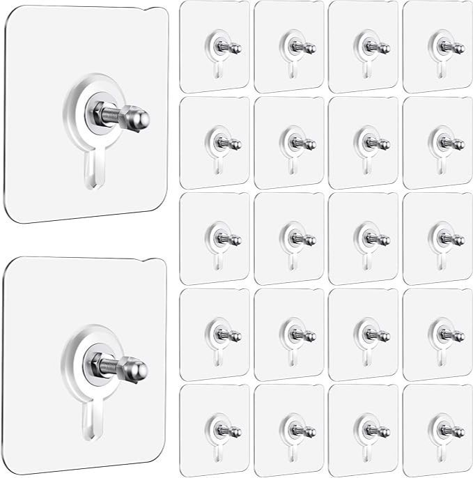 Adhesive Wall Hooks for Wall Without Drilling, Self Adhesive Hooks for Wall Heavy Duty Strong Nail Free for Hanging Photo Frame Adhesive hooks, Adhesive hooks Wall Clock, Adhesive hooks Kitchen Accessories Items