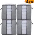 Pack 2 Large Storage Bags, Storage Bag Clothes Storage Box Bins Foldable Closet Organizers Storage Containers with Durable Handles Thick Fabric for Blanket. 