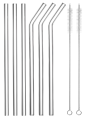 5 Pieces  Reusable Glass Straws, Clear Glass Drinking Straw. 