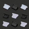 10pcs Charging Port Micro USB Type-c Plug- Protection Jacksets Dustpremoval Tool -Waterproof Soft Silicone Type C USB Dust Plug New. 