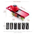 6 In 1 Multifunctional Vegetable Cutter Mandoline Slicer Chopper Potato Peeler Carrot Cheese Grater Shredder Kitchen Accessories. 
