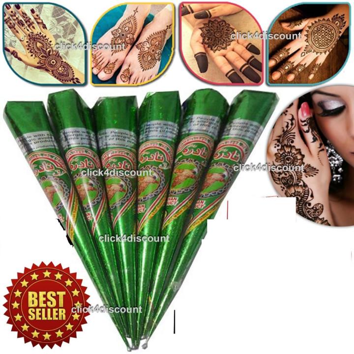 3 pieces Nadra Arq Cone mehndi for nails Manicure Wedding Birthday Function