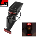 Rear Wheel Big Tail Fender Mudguard Universal  Tail Brake With Light License Plate Holder Dual Light Mode Braking Light And Normal Light, Universal Compatiblity With Reflector Red For Ybr, Derbi, Beneli GS 150 etc. 