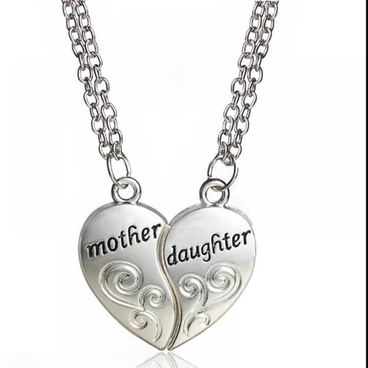 Engraved Mother and daughter necklace Delicate Stylish Elegant