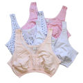 Women's Cotton Vest Middle-Aged and Elderly Cotton without Steel Ring Bra Vest Elderly Women's Bra Vest Style. 
