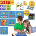 Educational 3D Mosaic Puzzle Game for Kids - 490pcs Multi-Color Creative Pattern with Cards. 
