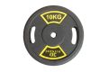 JD Fitness High Quality Professional Rubber Coated Weight Plates (1-Inch Hole) - Durable Strength Training Plates for Home Gym Barbell & Dumbbell Rods - Standard 28mm Size (Single Piece). 
