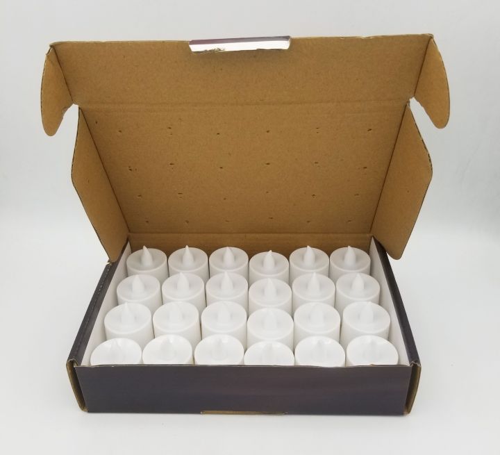 LED CANDLE IN WARM COLOR ( PACK OF 24 LED CANDLES )