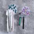 Self-adhesive Toothbrush Holder Wall Mount Toothpaste Dispenser Storage Squeezer Shelves Shaver Holder Bathroom Accessories. 