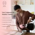 Portable Cordless Heating Pad for Menstrual Cramps Relief, Heating Pad for Stomach, 3-Speed Temperature Adjustment and 4-Speed Massage Modes, Back and Belly Heating Pad for Women(Pink). 