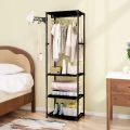 Metal Coat Stand with Shoe Rack and 3-Tier Storage Shelf Unit. 