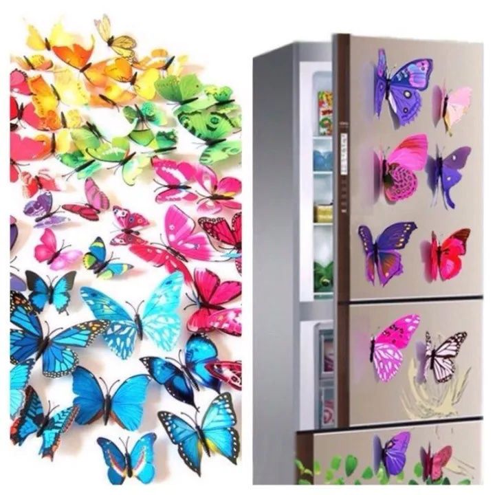 New%20High%20Quality%20Imported%2012pcs/Packet%20Colorful%20Butterfly%20Wall%20stickers%20Fridge%20Magnets%203D%20Butterfly%20Decals%20Design%20Art%20Stickers%20Room%20Magnetic%20Home%20Decor%20DIY%20Wall%20Decoration%20-%20Image%202
