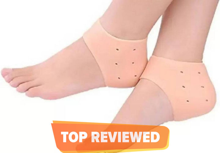 Silicone Gel Heel Pad Socks for Pain Relief and anti crack heel 1 Pair