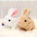 Electronic Plush Rabbit Toy Robot Bunny Walking Jumping Running Animal Shake Ears Cute Electric Pet for Kids Birthday Gifts. 