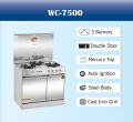 Welcome 3 Burner 34" Gas Cooking Range WC-7500 - Silver. 