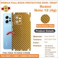 XIAOMI REDMI NOTE 12 4G FULL BACK 360 premium Protection Skin Wrap full cover Premium Quality. 