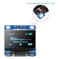 NANLIY-I2C OLED Display 0.96 Inch IIC Serial LCD LED Module SSD1306 128 64 for Arduino with 40 Pcs Dupont Wire. 