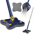Twist n Squeeze Triangle Shape Extendable Microfiber Mop For Floor 4 Sided  Adjustable Triangular Cleaning Mop Twisting 360° Rotating. 