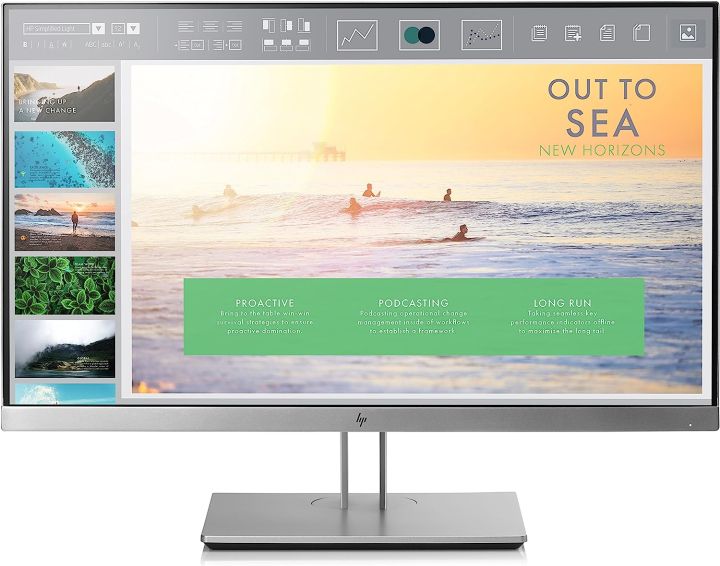 HP Borderless EliteDisplay E243 23.8" Widescreen LED IPS Monitor, 1920x1080 Resolution, 5ms Response Time, DisplayPort, HDMI & VGA (Imported Used, Stand may vary)