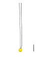Cricket Hanging soft tap Ball for /Practicing Ball/ Knockings Ball with Attached String/Rope/Cord for Players, Beginner /Hand-Eye Coordination (Pack of 1), Hard Plastic Hanging Ball for Cricket tap ball hanging ball. 