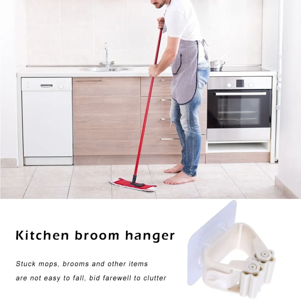 3Pcs Mop Holder Wall Mounted Mop Holder Stick Mop/Broom Holder