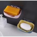 Double Layer Soap Rack Self Adhesive Soap Holder Wall Mounted Soap Sponge Dish Bathroom Storage Soap Dishes Tray Holder. 