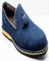 Blue & Brown Suede Shoes for Men. 