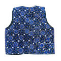 Saraiki Multani Blue White Black Ajrak Waist Coat Koti for Girls & Women Embroidered Waistcoat by ZENZ Pakistani Traditional & Cultural Wear. 