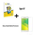 Oppo A37 Polish 2.5D Polish 2.5D Tempered Glass Screen Protector + Back Matte Protector Soft Skin Sheet Soft Film Protection For Oppo A37. 