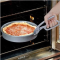 Pizza Pan Gripper Black Colour - Heavy Duty Cast Aluminum Anti-Scald Baking Pan Gripper for Deep Pizza Pans, Strong Clamp Holder for Hot Dish, Plate, Bowl, and Pizza Oven. 